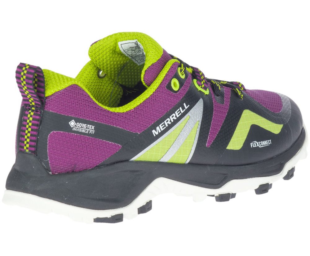 Buty Trekkingowe Merrell Damskie Czarne/Fioletowe - Mqm Flex 2 Gore-Tex® - 196534-ZKA